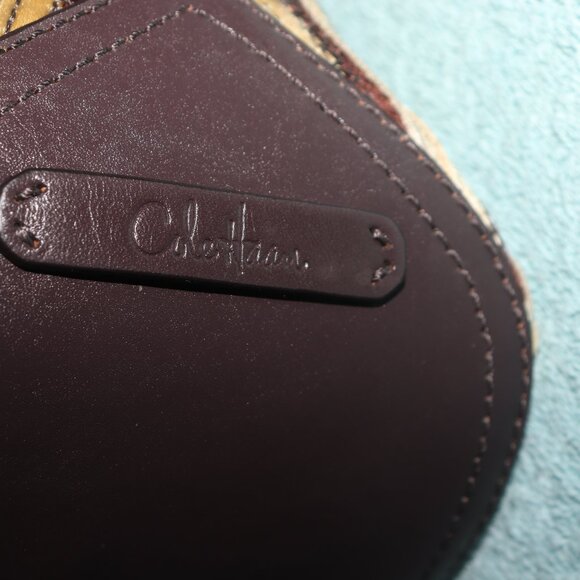 NWT COLE HAAN Genevieve Woven Triangle Hobo Shoulder Handbag Tote Silk Raffia - Picture 5 of 12